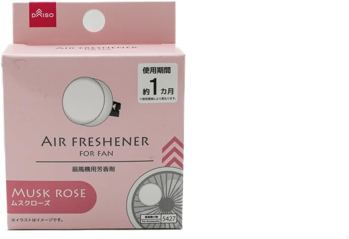 DAISO Air Freshener for Fan | Musk Rose Scent | Clip-On Fan Fragrance | Long-Lasting Aroma for Approximately 1 Month - Image 1